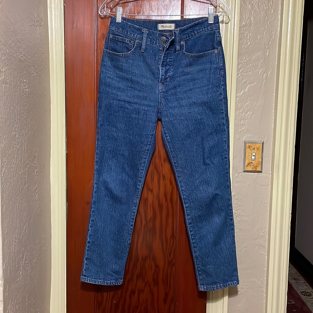 the petite perfect vintage straight jean in vintage canvas wash